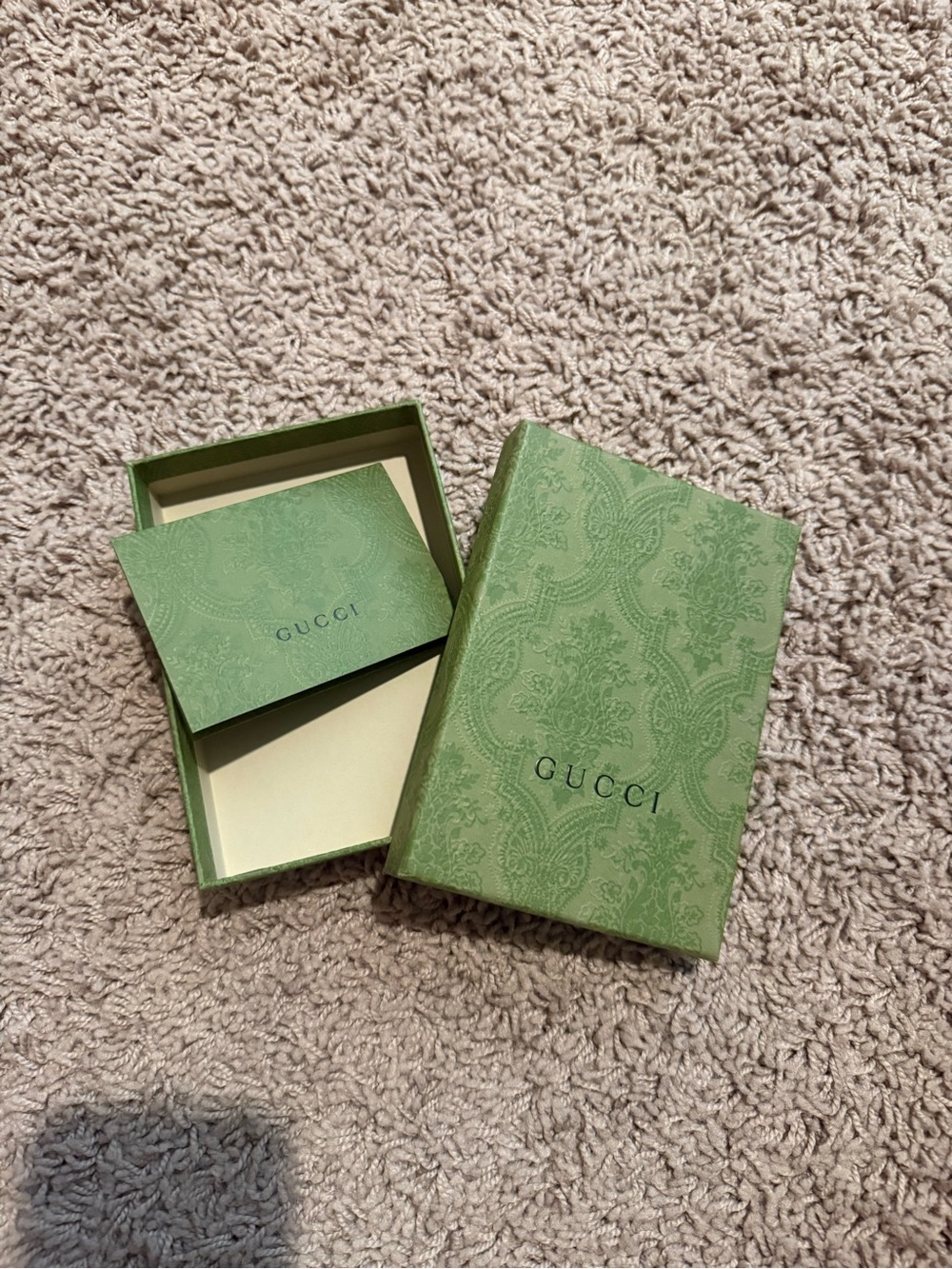 Gucci Light Green Patterned Gift Box with Matching Insert
